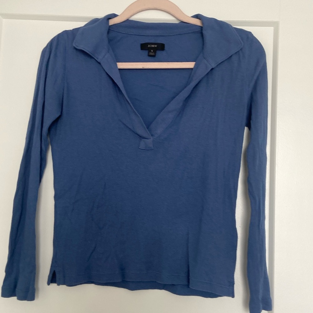 J Crew Ribbed Polo Tshirt